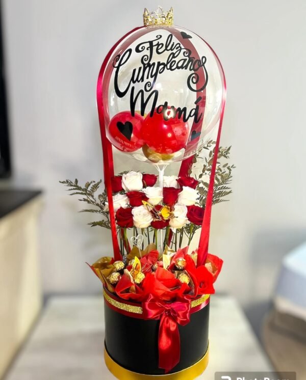 Deluxe flower and balloon arrangement - Image 3
