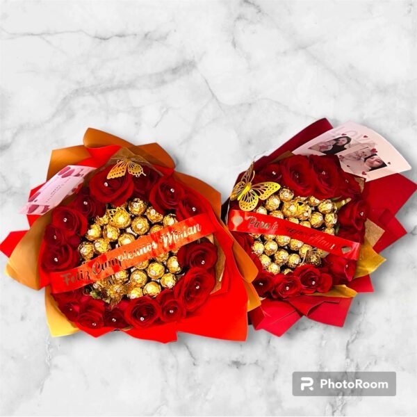 Roses and chocolates bouquet - Image 2